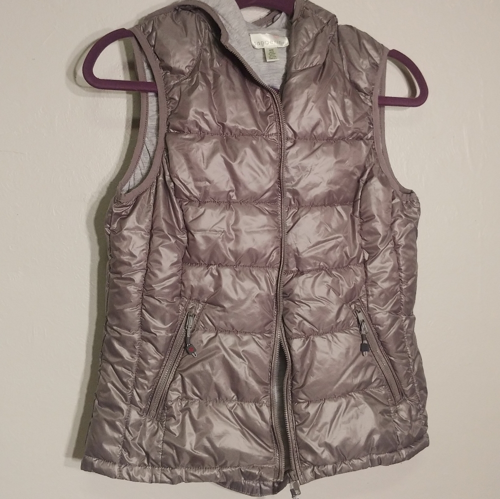 Tangerine Hooded Puffer Vest